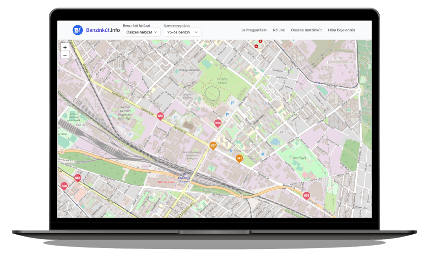Screenshot of Petrol station finder